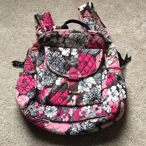Pink Vera Bradley backpack (mocha rouge pattern)